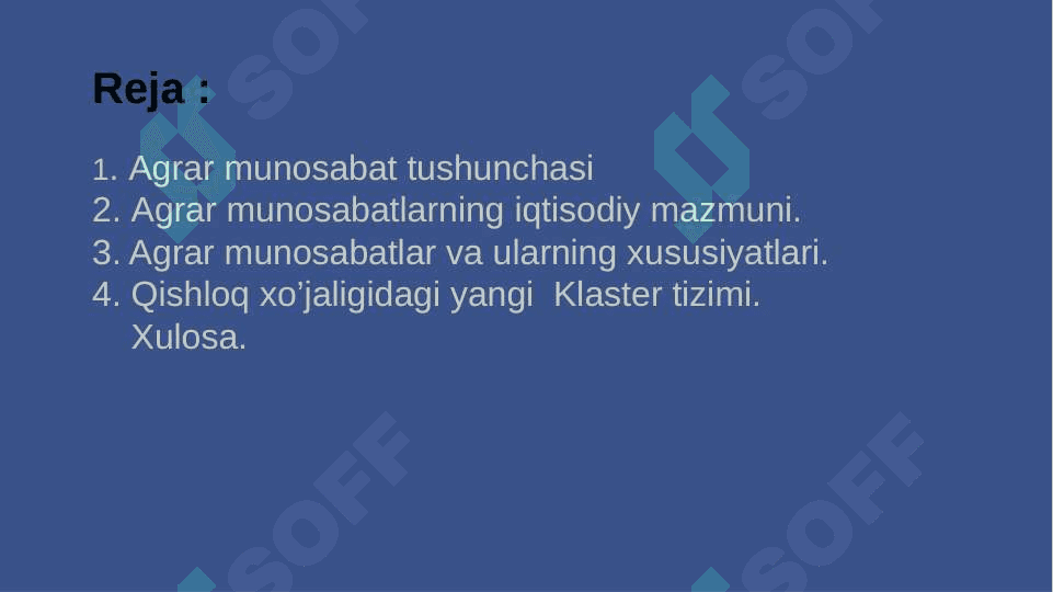 AGRAR  MUNOSABATLAR VA ULARNING O’ZIGA XOS XUSUSIYATLARI 2