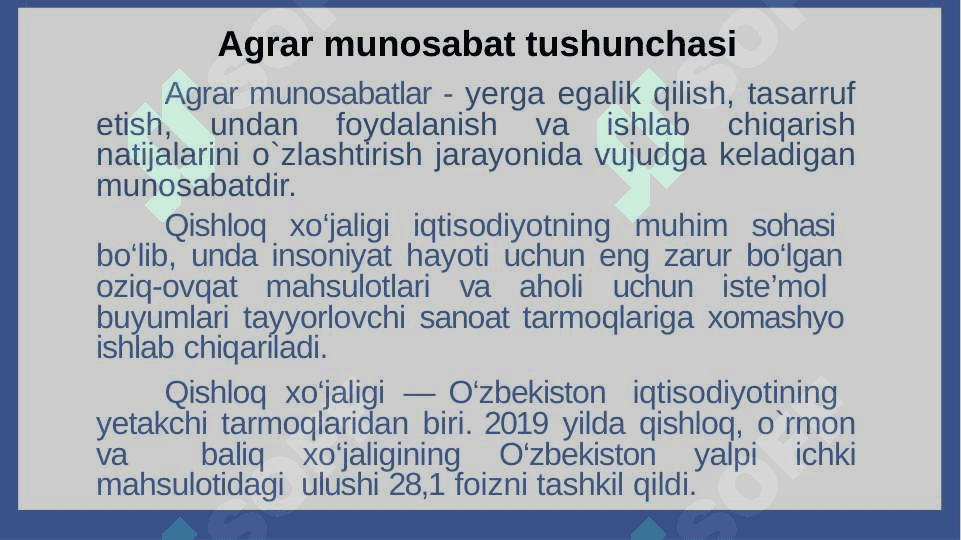 AGRAR  MUNOSABATLAR VA ULARNING O’ZIGA XOS XUSUSIYATLARI 3