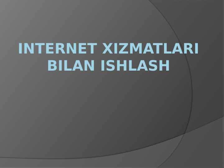 Internet xizmati