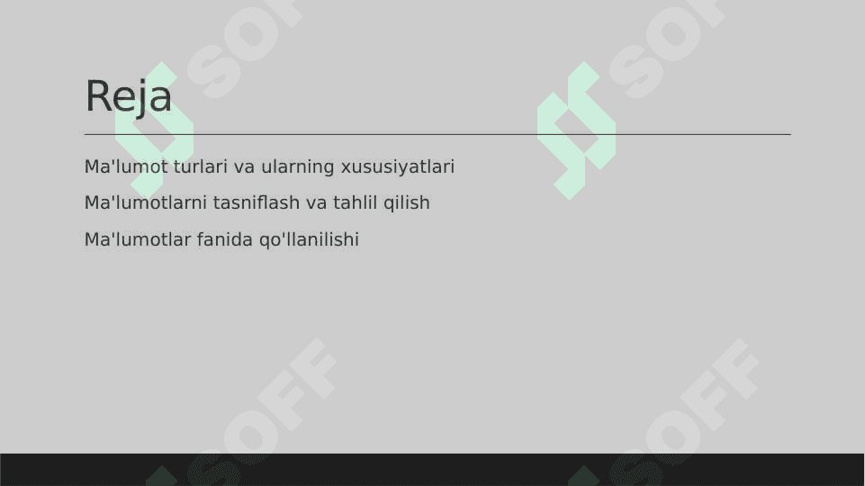 Ma'lumot turlari 2