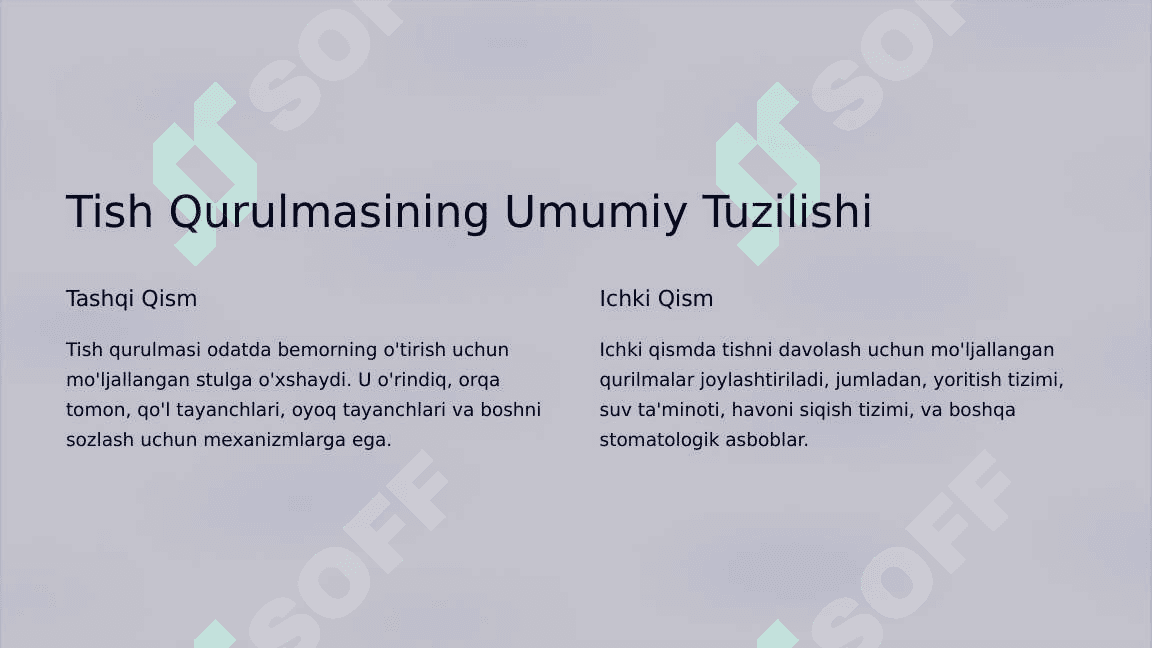 Tish qurilmalarining turlari. Zamonaviy stomatologik qurilmalar 3