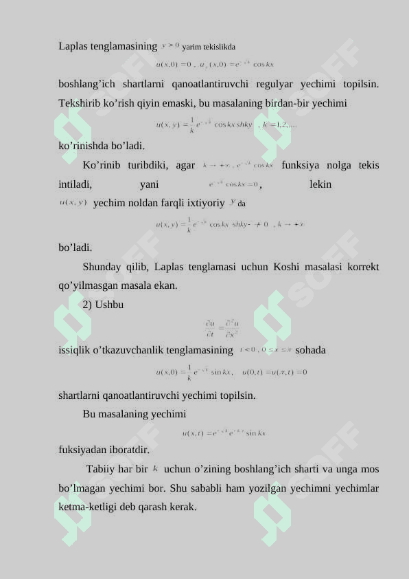 Korrekt qo’yilgan masala tushunchasi 4