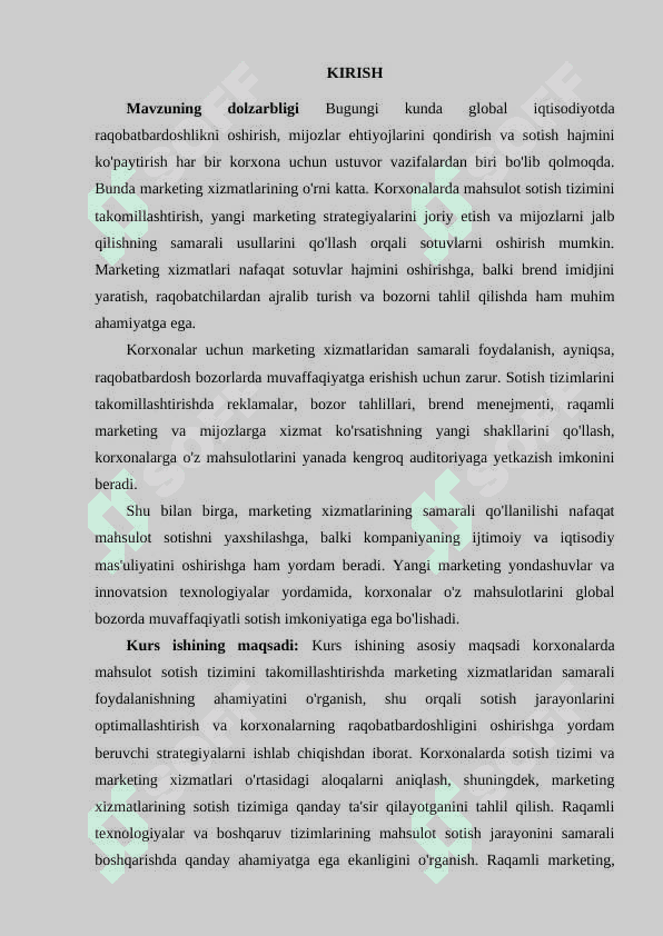 MAHSULOT SOTISH TIZIMI VA MARKETING XIZMATLARI 2