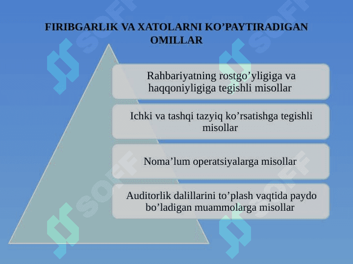 Auditorlik tekshiruvida firibgarlikni aniqlash 7
