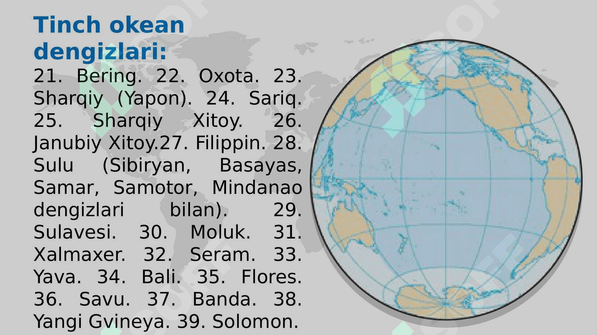 Dunyo okeani va uning qismlari 7