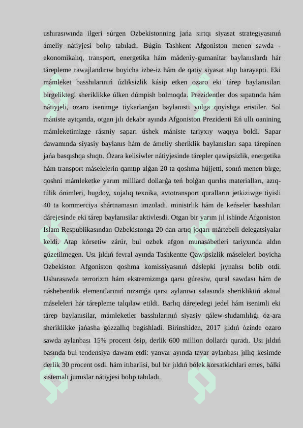 Milliy qáwipsizlikti támiynlew boyınsha ámelge asırılıp atırģan jumıslar 3