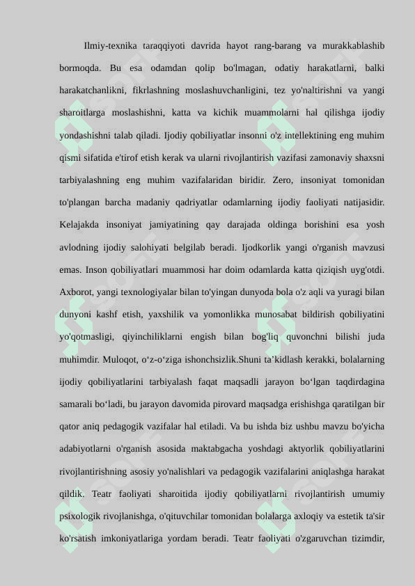 Sahnalashtirish faoliyatida bolalarda aktyorlik qobiliyatini rivojlantirish 2