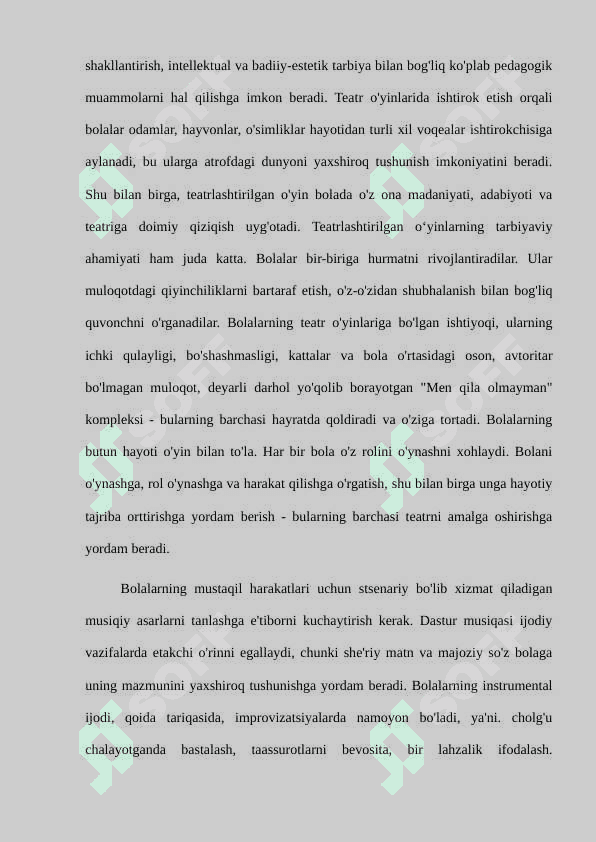 Sahnalashtirish faoliyatida bolalarda aktyorlik qobiliyatini rivojlantirish 4