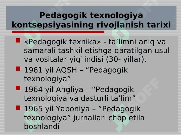 Pedagogik texnologiyalarning ilmiy asoslari 3