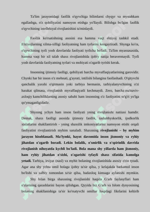 Irsiyat shaxs shakllanishining genetik omili sifatida 4