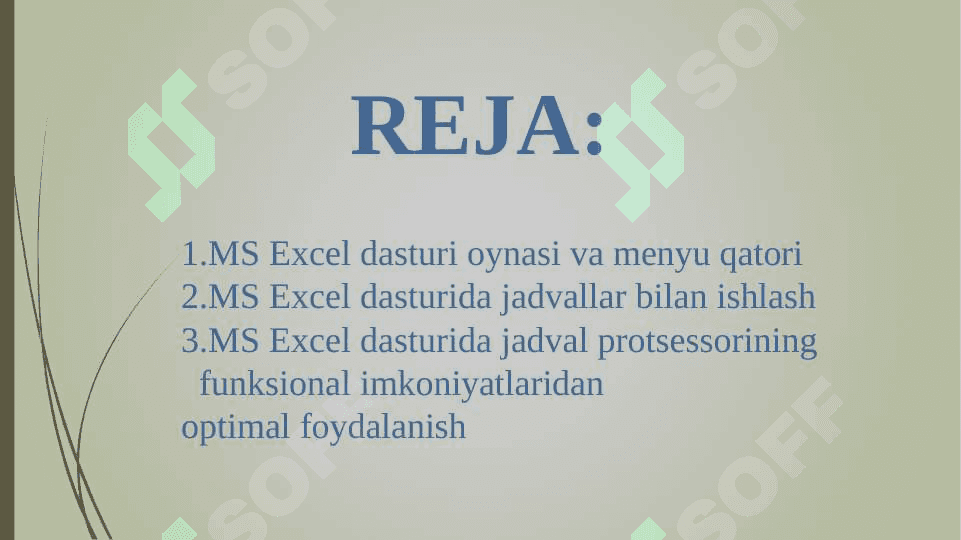 Excel dasturida jadval hosil qilish va uning ustida amallar bajarish 3