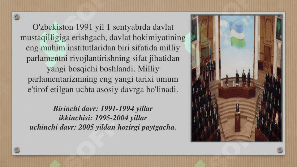 O’zbekistonda demokratik, fuqarolik jamiyati asoslarining shakllanishi, amalga oshirilgan siyosiy islohotlar 4