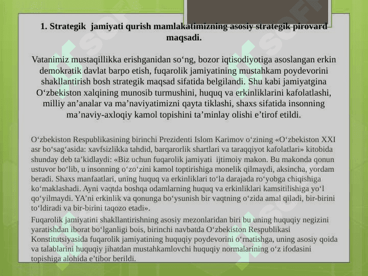 O'zbekistonning o’ziga xos istiqlol va taraqqiyot yo’li. 3
