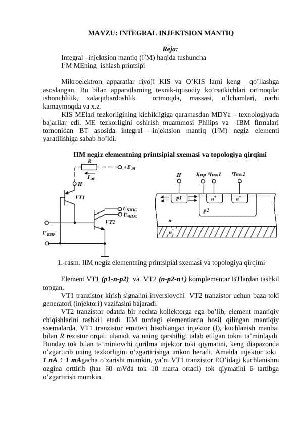 INTEGRAL INJEKTSION MANTIQ