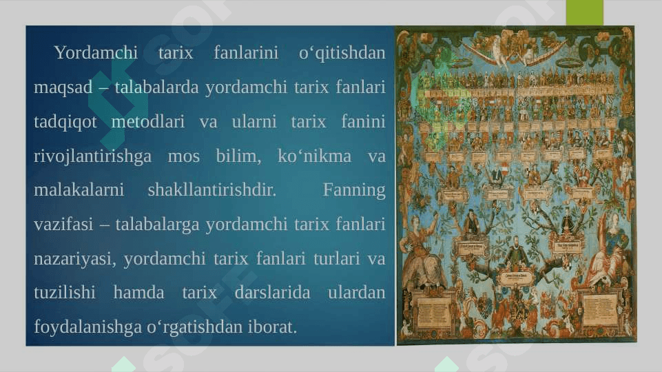 YORDAMCHI TARIX FANLARINING MAQSAD VA VAZIFALARI 4