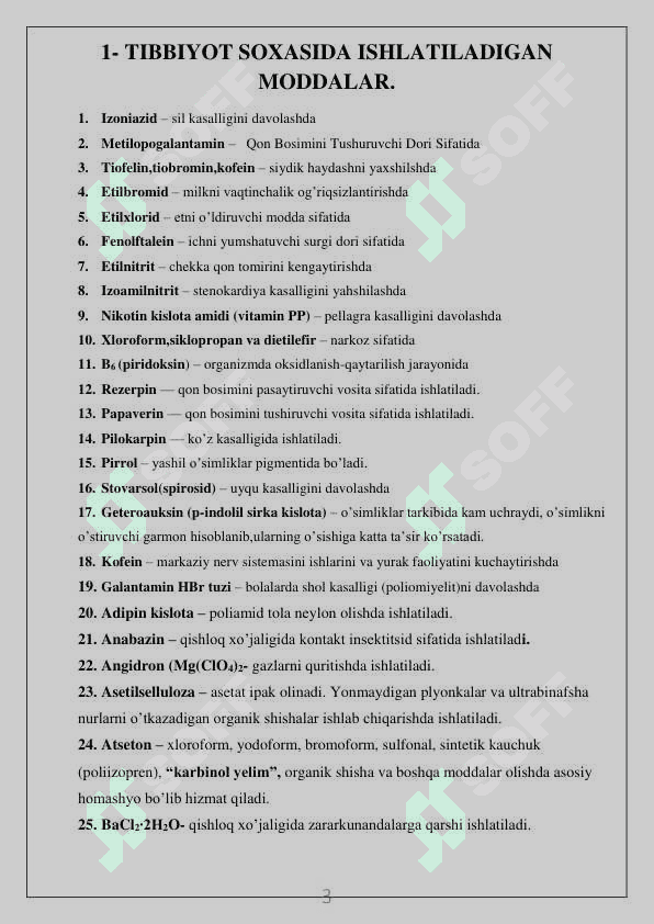 Organik moddalar 3
