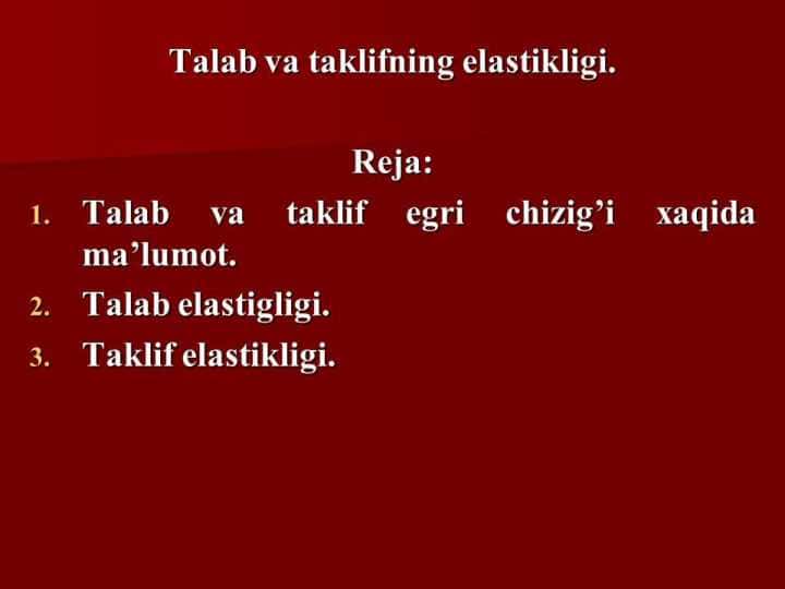 talab va taklifning elastikligi.pptx 1