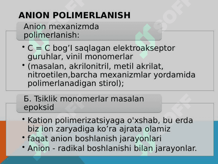 Polimerlar kimyosi 6