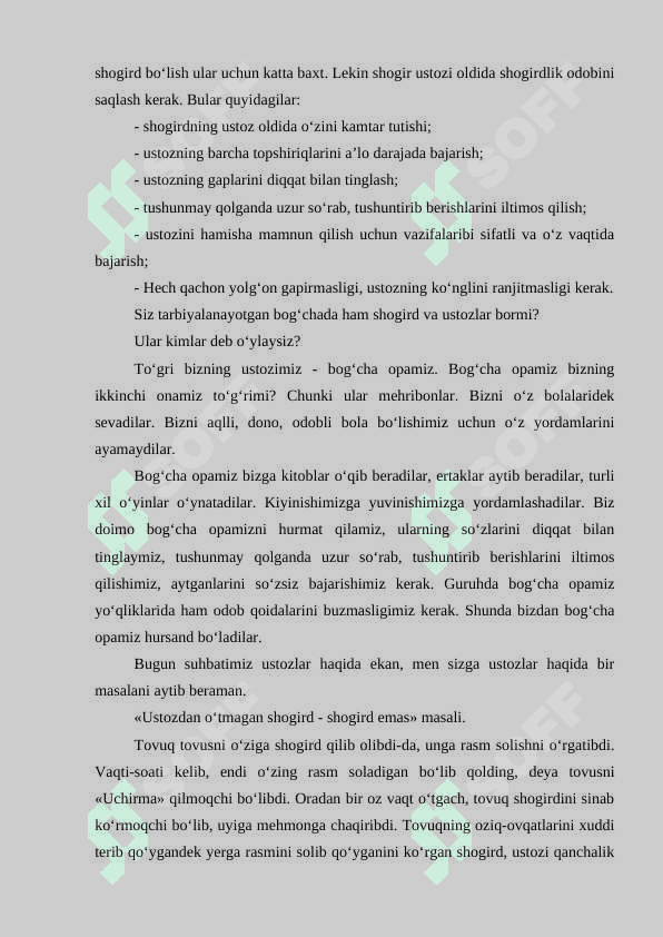 ustoz otangday ulug' dars ishlanmasi 2