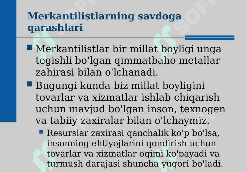 Qiyosiy ustunlik qonuni 6