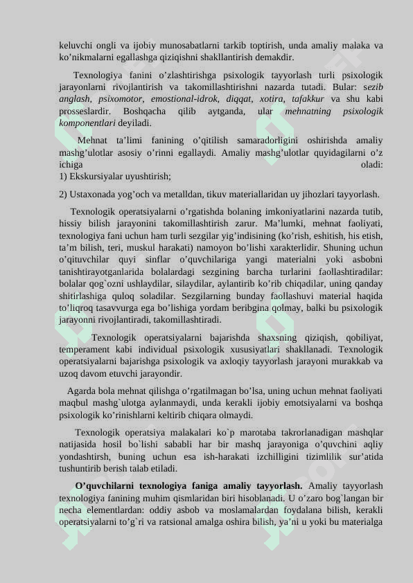 Texnologiya ta’limi va tarbiyasining maqsad va vazifalar 3