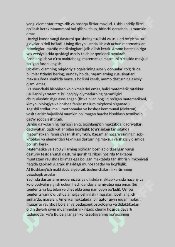 1-sinfda algebra elementlarini oʻrgatish metodikasi 8