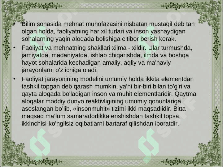 Faoliyat xavfsizligini ta’minlashda insonning psixofiziologik ko’rsatkichlarining ahamiyatini o’rganish 3