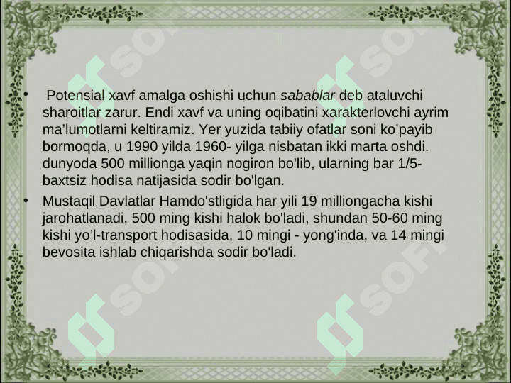 Faoliyat xavfsizligini ta’minlashda insonning psixofiziologik ko’rsatkichlarining ahamiyatini o’rganish 6