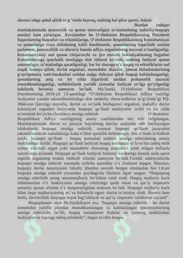 Huquq ustunligi va huquqiy tartibot 4