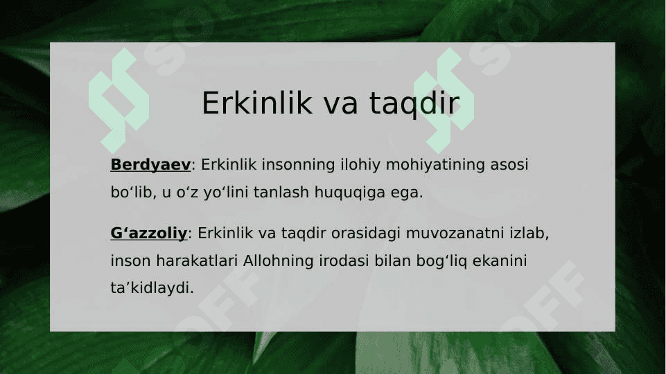 DIN VA HURFIKRLILIK Berdyaevning diniy hurfikrlilik haqidagi g‘oyalarini G‘azzoliy g‘oyalari bilan qiyoslash 3