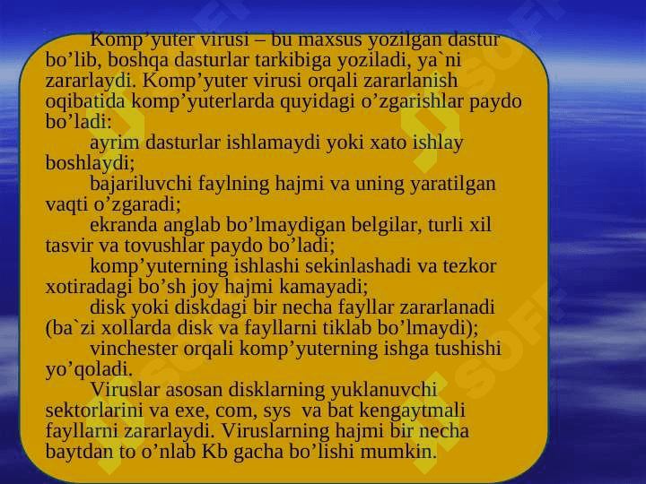 Fayllarni arxivlash va kompyuter viruslaridan himoyalanish 6
