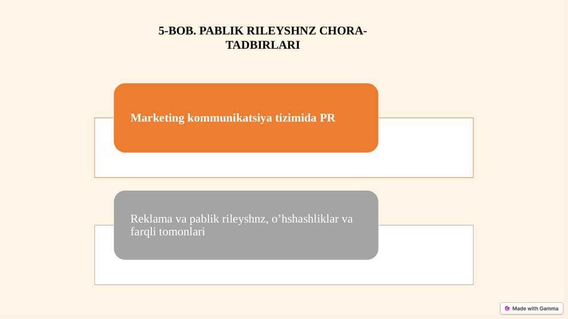 PABLIK RILEYSHNZ CHORA-TADBIRLARI 1
