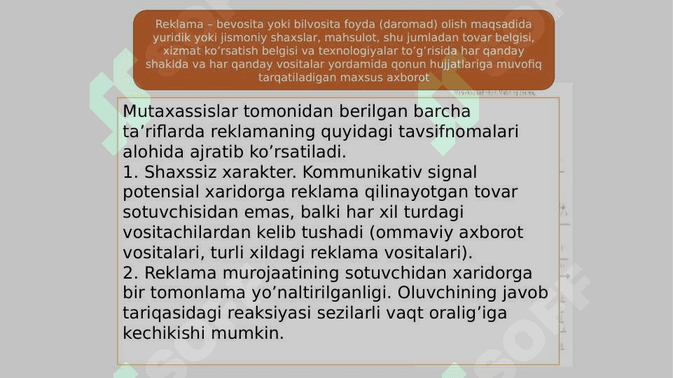 REKLAMA - MARKETING KOMMUNIKATSIYASINING ASOSIY UNSURI 4