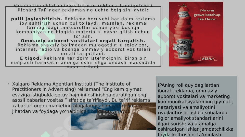 REKLAMA - MARKETING KOMMUNIKATSIYASINING ASOSIY UNSURI 6