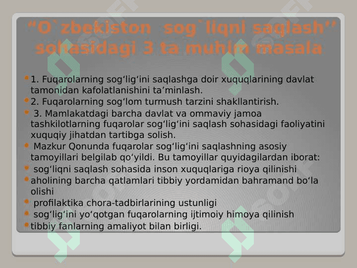 MUSTAQILLIK YILLARIDA SOG`LIQNI SAQLASH SOHASINING RIVOJLANISHI 6