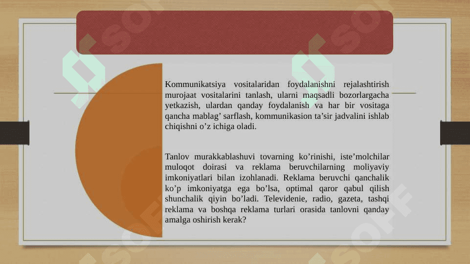 MARKETING KOMMUNIKATSIYASINIREJALASHTIRISH 6