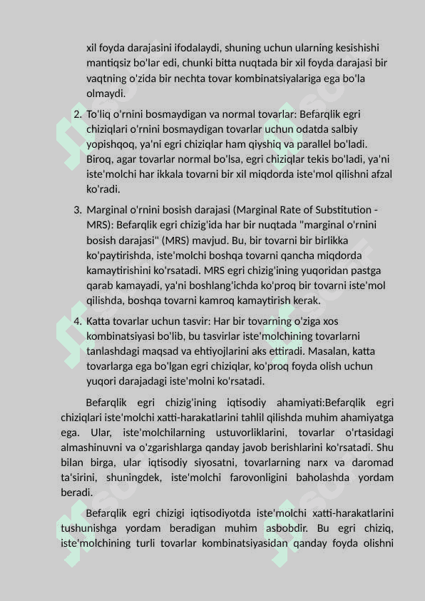 Befarqlik egri chizigi va uning  xsusiyatlari. 4