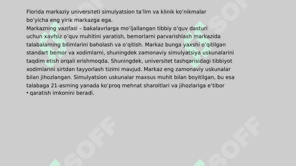 Simulyatsiya usullari va Simulyatsiya tibbiyotini ishlab chiqish . 4