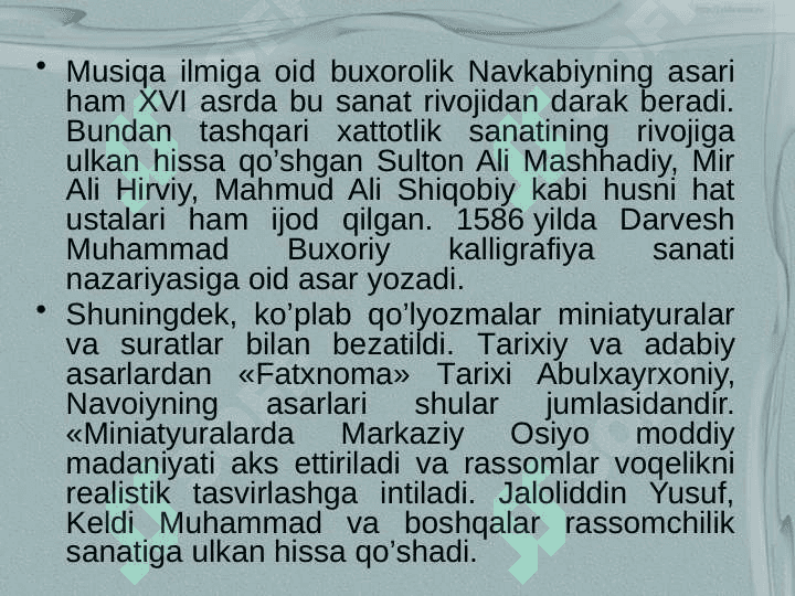 Xonliklar davrida ta’lim tarbiya va madaniyat 7