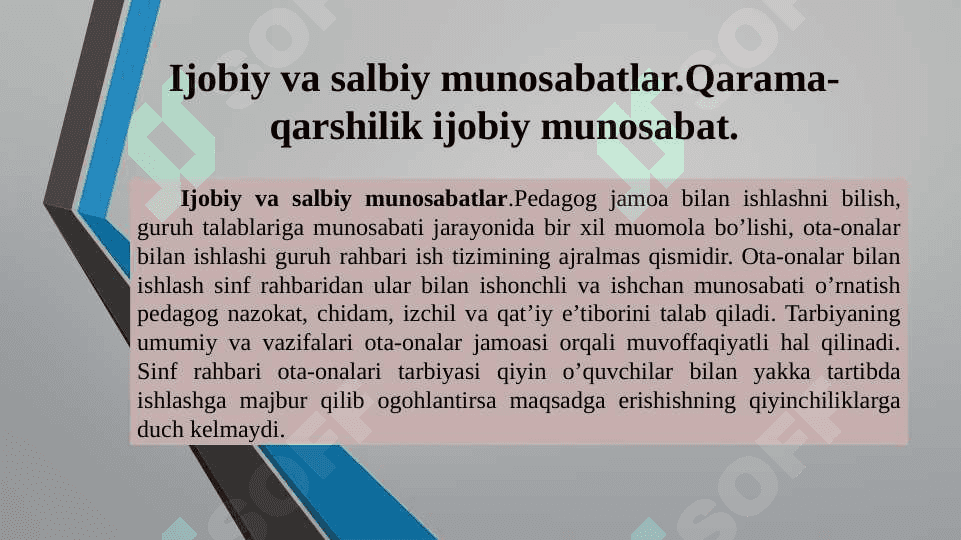 O‘QITUVCHI VA O’QUVCHI O’RTASIDAGI MUNOSABATLARNING O‘ZIGA XOS XUSUSIYATLARI 4