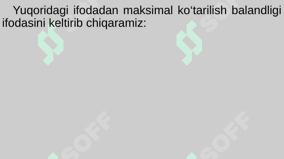 Gorizontga qiya otilgan jism harakati 4