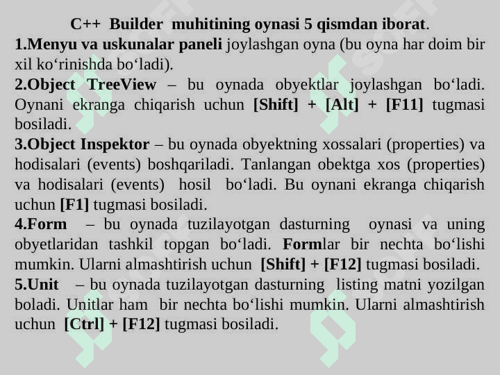 Borland C++ Builder komponentlari palitrasi 3