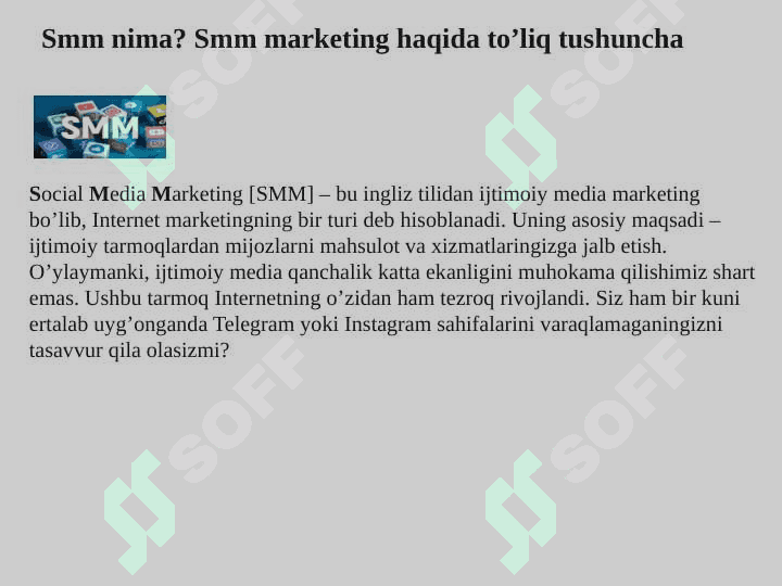 SMM platformalar bilan tanishish. Youtube, google platformalari. 5