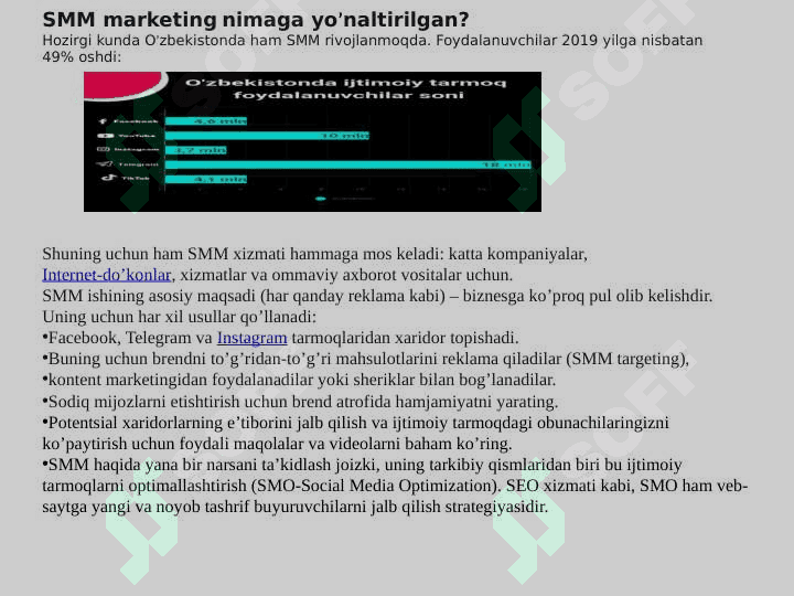 SMM platformalar bilan tanishish. Youtube, google platformalari. 7