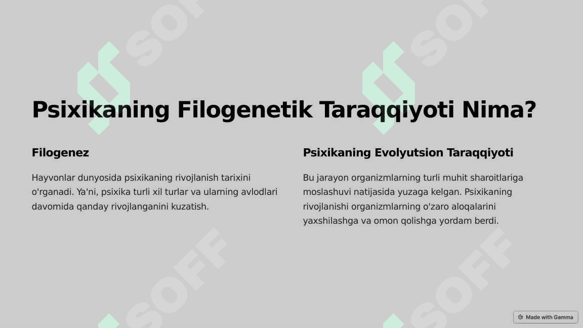 Psixikaning Evolyutsion Taraqqiyoti: Zamonaviy Tadqiqot Yondashuvlari 2