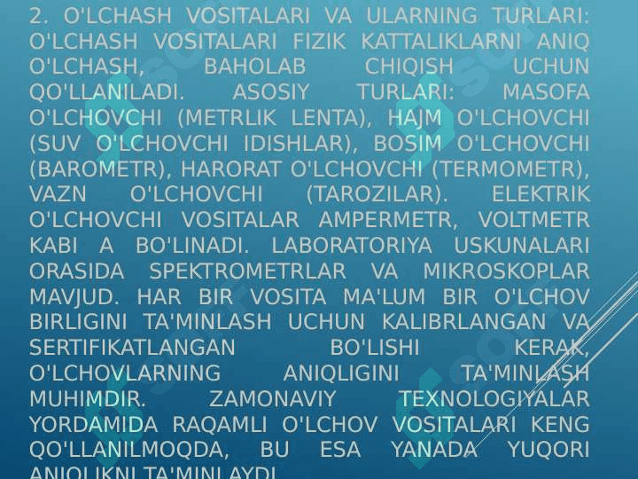 Metralogiyaning asosiy aksiomalari va postulatlari 3