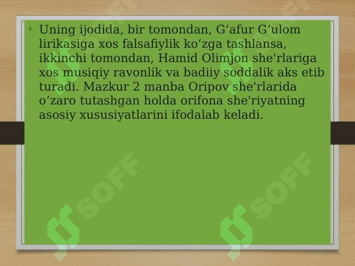 Oripovning istiqlol davridagi ijodi. 7