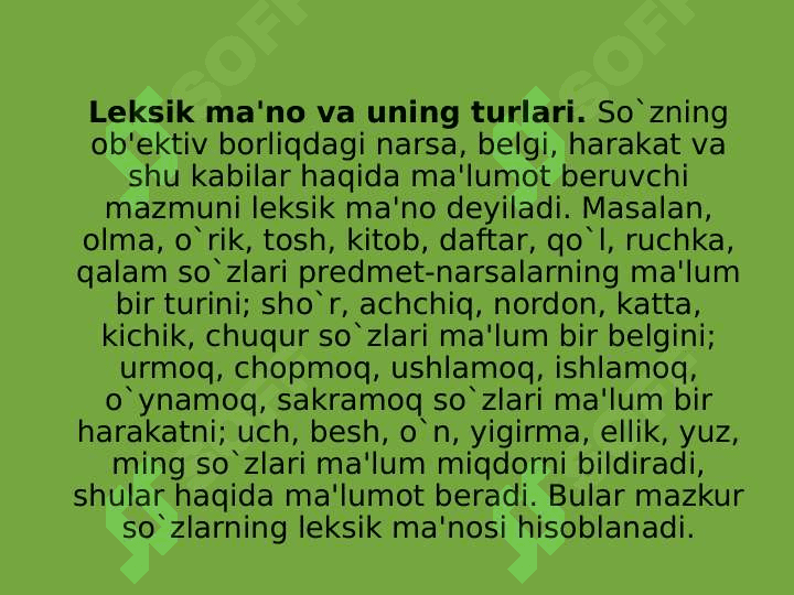 Leksemaning semantik tarkibi 4