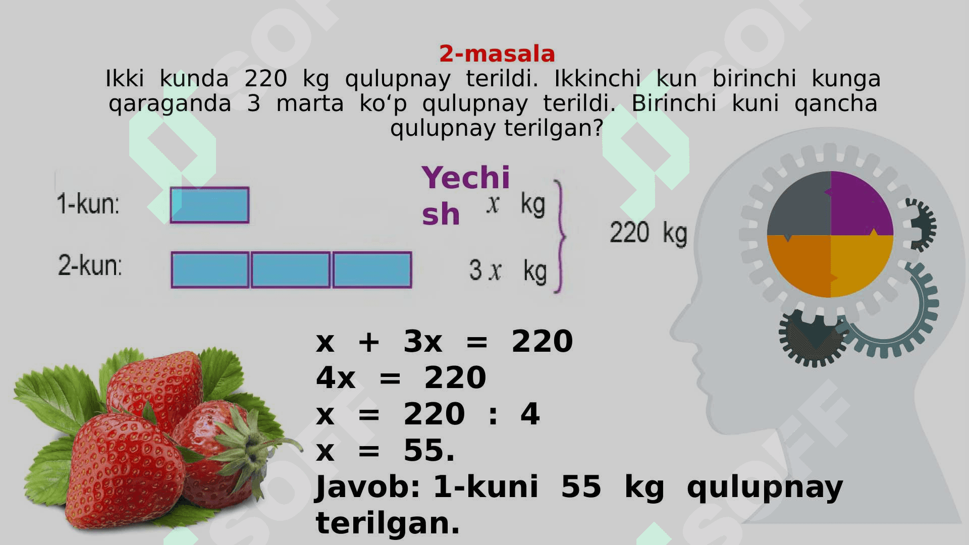MURAKKABROQ MASALALARNI YECHISH biologiya 8