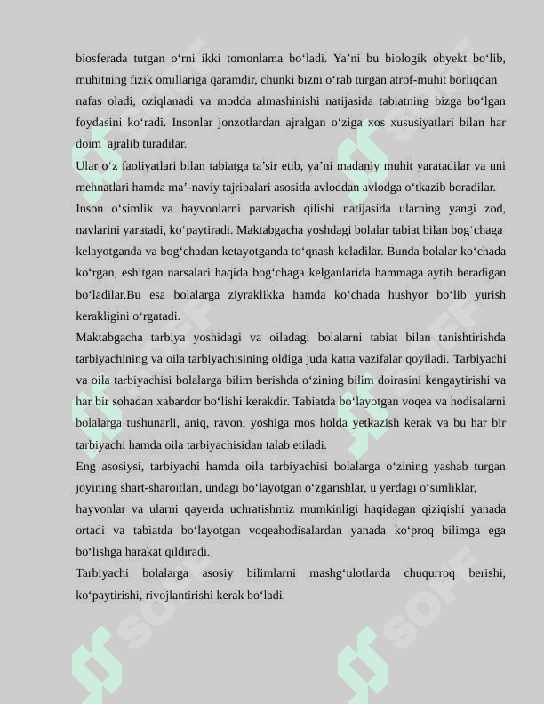 MAKTABGACHA TA'LIM TASHKILOTLARIDA TABIAT BIRCHAKLARI BILAN TANISHTIRISH 6